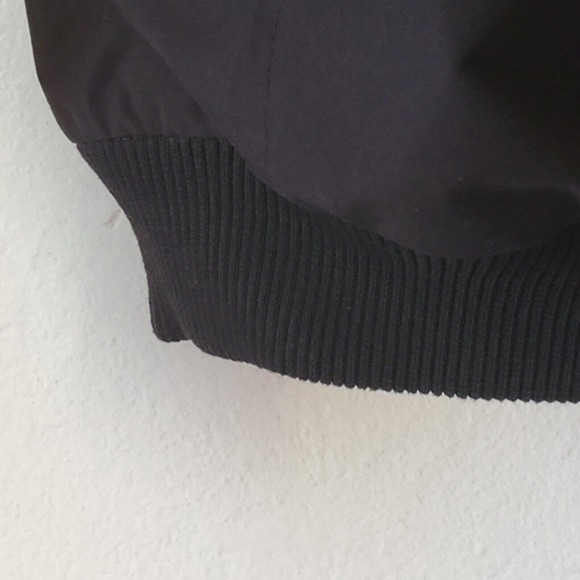 Han Ton Mens L Bomber Jacket Black Full Zip Insulated Quilted Flap Pockets - Picture 9 of 16